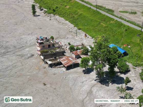 Aerial survey, Gairathok, Nuwakot, 27 August 2026