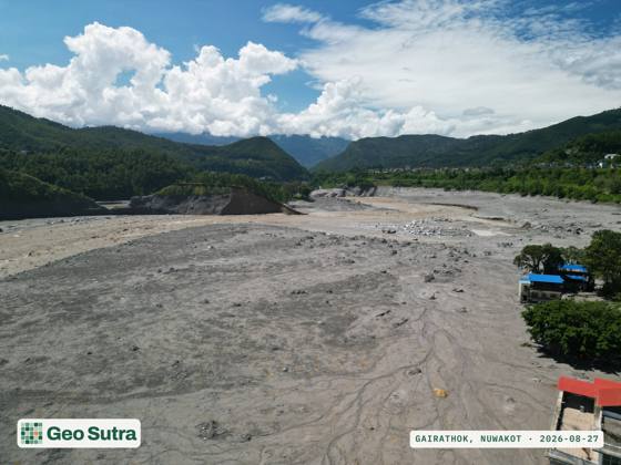 Aerial survey, Gairathok, Nuwakot, 27 August 2026