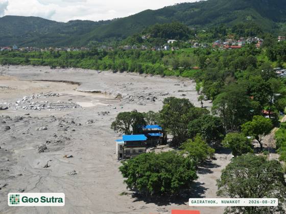 Aerial survey, Gairathok, Nuwakot, 27 August 2026