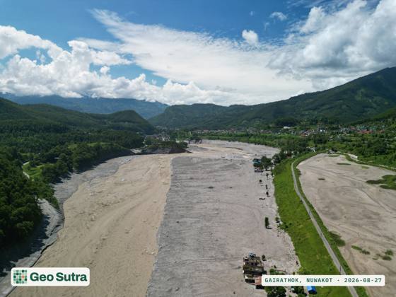Aerial survey, Tupche, Nuwakot, 27 August 2026