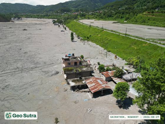 Aerial survey, Gairathok, Nuwakot, 27 August 2026