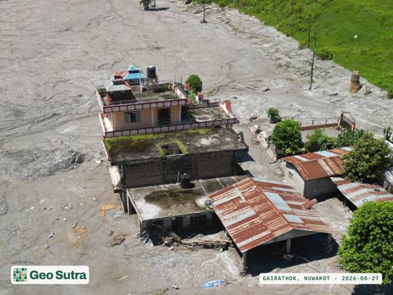 Aerial survey, Gairathok, Nuwakot, 27 August 2026